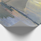 Monet Zeilboot Frans Impressionisme Klassieke Kuns Cadeaupapier (Hoek)