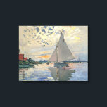 Monet zeilboot Frans impressionisme Klassieke kuns Canvas Afdruk<br><div class="desc">Monet zeilboot - Deze prachtige Franse zeilboot is van de Franse impressionist Claude Monet, geschilderd in 1874. Monet was een van de belangrijkste Franse impressionistische kunstenaars die ooit geleefd hebben. De exacte titel van het schilderij is "Zeilboot bij Petit-Gennevilliers", een olieverf op doek. Het schilderij show een enkele zeilboot met...</div>