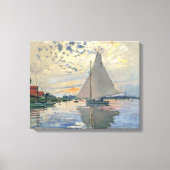Monet zeilboot Frans impressionisme Klassieke kuns Canvas Afdruk (Voorkant)