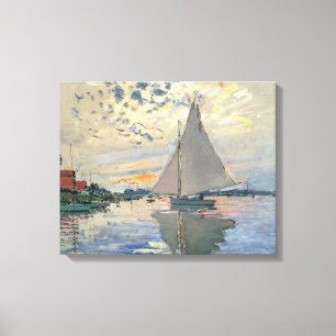Monet zeilboot Frans impressionisme Klassieke kuns Canvas Afdruk