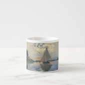 Monet zeilboot Frans impressionisme Klassieke kuns Espresso Kop (Voorkant)