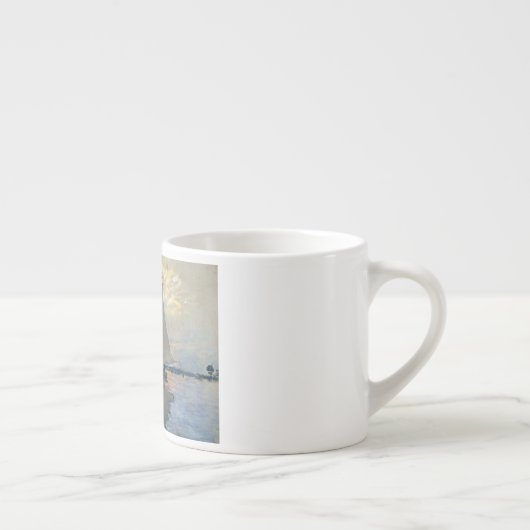 Monet zeilboot Frans impressionisme Klassieke kuns Espresso Kop (Rechts)