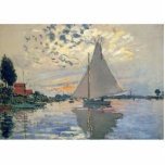 Monet zeilboot Frans impressionisme Klassieke kuns Fotobeeldje Magneet<br><div class="desc">Monet zeilboot - Deze prachtige Franse zeilboot is van de Franse impressionist Claude Monet, geschilderd in 1874. Monet was een van de belangrijkste Franse impressionistische kunstenaars die ooit geleefd hebben. De exacte titel van het schilderij is "Zeilboot bij Petit-Gennevilliers", een olieverf op doek. Het schilderij show een enkele zeilboot met...</div>