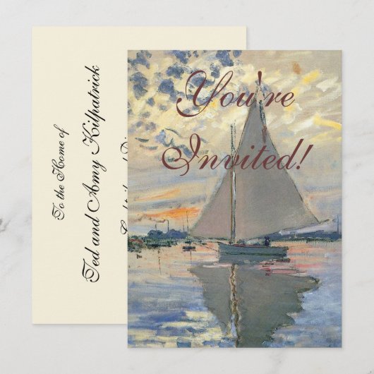 Monet zeilboot Frans impressionisme Klassieke kuns Kaart (Voorkant / Achterkant)