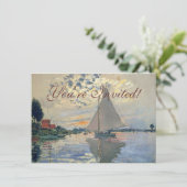 Monet zeilboot Frans impressionisme Klassieke kuns Kaart (Staand voorkant)