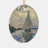 Monet zeilboot Frans impressionisme Klassieke kuns Keramisch Ornament (Rechts)