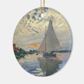 Monet zeilboot Frans impressionisme Klassieke kuns Keramisch Ornament (Links)