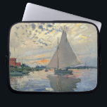 Monet zeilboot Frans impressionisme Klassieke kuns Laptop Sleeve<br><div class="desc">Monet zeilboot - Deze prachtige Franse zeilboot is van de Franse impressionist Claude Monet, geschilderd in 1874. Monet was een van de belangrijkste Franse impressionistische kunstenaars die ooit geleefd hebben. De exacte titel van het schilderij is "Zeilboot bij Petit-Gennevilliers", een olieverf op doek. Het schilderij show een enkele zeilboot met...</div>