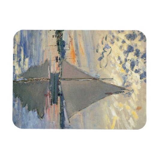 Monet zeilboot Frans impressionisme Klassieke kuns Magneet (Horizontaal)