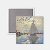 Monet zeilboot Frans impressionisme Klassieke kuns Magneet (Voorkant / Achterkant)