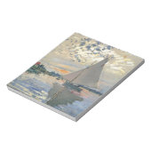 Monet zeilboot Frans impressionisme Klassieke kuns Notitieblok (Linkerzijde)