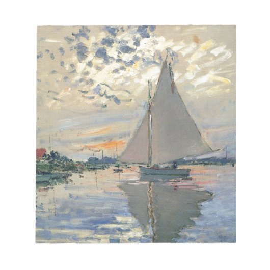 Monet zeilboot Frans impressionisme Klassieke kuns Notitieblok (Voorkant)