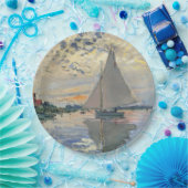 Monet zeilboot Frans impressionisme Klassieke kuns Papieren Bordje (Feest)