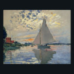 Monet zeilboot Frans impressionisme Klassieke kuns Perfect Poster<br><div class="desc">Monet zeilboot - Deze prachtige Franse zeilboot is van de Franse impressionist Claude Monet, geschilderd in 1874. Monet was een van de belangrijkste Franse impressionistische kunstenaars die ooit geleefd hebben. De exacte titel van het schilderij is "Zeilboot bij Petit-Gennevilliers", een olieverf op doek. Het schilderij show een enkele zeilboot met...</div>