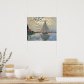 Monet zeilboot Frans impressionisme Klassieke kuns Poster (Keuken)