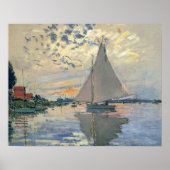 Monet zeilboot Frans impressionisme Klassieke kuns Poster (Voorkant)