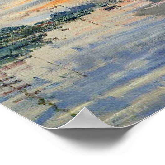 Monet zeilboot Frans impressionisme Klassieke kuns Poster (Hoek)