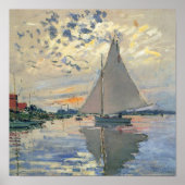 Monet zeilboot Frans impressionisme Klassieke kuns Poster (Voorkant)