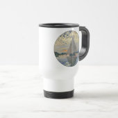 Monet zeilboot Frans impressionisme Klassieke kuns Reisbeker (Voorkant rechts)