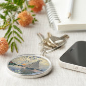 Monet zeilboot Frans impressionisme Klassieke kuns Sleutelhanger (Zijkant)