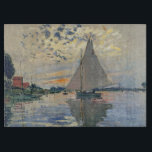 Monet zeilboot Frans impressionisme Klassieke kuns Snijplank<br><div class="desc">Monet zeilboot - Deze prachtige Franse zeilboot is van de Franse impressionist Claude Monet, geschilderd in 1874. Monet was een van de belangrijkste Franse impressionistische kunstenaars die ooit geleefd hebben. De exacte titel van het schilderij is "Zeilboot bij Petit-Gennevilliers", een olieverf op doek. Het schilderij show een enkele zeilboot met...</div>