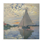 Monet zeilboot Frans impressionisme Klassieke kuns Tegeltje (Voorkant)
