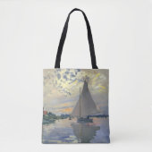 Monet Zeilboot Frans Impressionisme Klassieke Kuns Tote Bag (Voorkant)