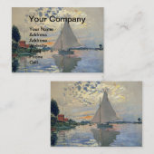 Monet zeilboot Frans impressionisme Klassieke kuns Visitekaartje (Voorkant / Achterkant)
