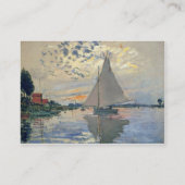 Monet zeilboot Frans impressionisme Klassieke kuns Visitekaartje (Achterkant)