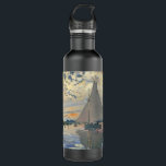 Monet zeilboot Frans impressionisme Klassieke kuns Waterfles<br><div class="desc">Monet zeilboot - Deze prachtige Franse zeilboot is van de Franse impressionist Claude Monet, geschilderd in 1874. Monet was een van de belangrijkste Franse impressionistische kunstenaars die ooit geleefd hebben. De exacte titel van het schilderij is "Zeilboot bij Petit-Gennevilliers", een olieverf op doek. Het schilderij show een enkele zeilboot met...</div>