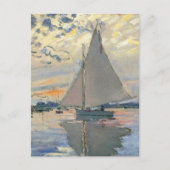 Monet Zeilboot Franse Impressionisme Klassieke Kun Briefkaart (Voorkant)