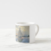 Monet Zeilboot Franse Impressionisme Klassieke Kun Espresso Kop (Voorkant rechts)