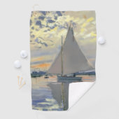 Monet Zeilboot Franse Impressionisme Klassieke Kun Golfhanddoek (Insitu)