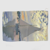 Monet Zeilboot Franse Impressionisme Klassieke Kun Golfhanddoek (Horizontaal)