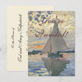 Monet Zeilboot Franse Impressionisme Klassieke Kun Kaart (Voorkant / Achterkant)