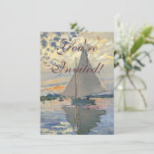 Monet Zeilboot Franse Impressionisme Klassieke Kun Kaart (Staand voorkant)