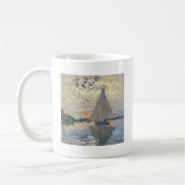 Monet Zeilboot Franse Impressionisme Klassieke Kun Koffiemok (Links)