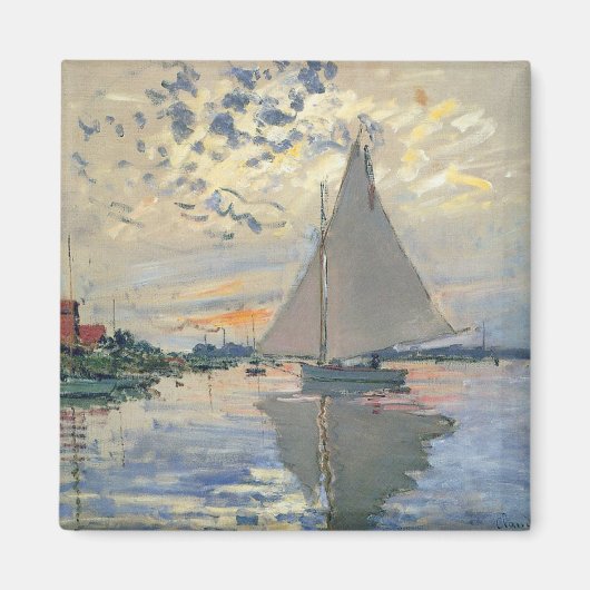 Monet Zeilboot Franse Impressionisme Klassieke Kun Magneet (Voorkant)