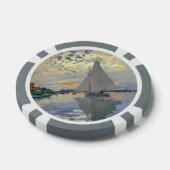 Monet Zeilboot Franse Impressionisme Klassieke Kun Poker Chips (Enkel)