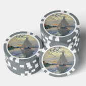 Monet Zeilboot Franse Impressionisme Klassieke Kun Poker Chips (Opstapeling)