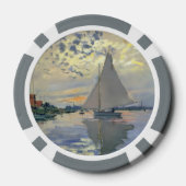 Monet Zeilboot Franse Impressionisme Klassieke Kun Poker Chips (Achterkant)