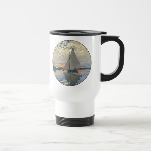 Monet Zeilboot Franse Impressionisme Klassieke Kun Reisbeker (Rechts)