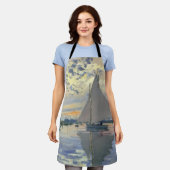 Monet Zeilboot Franse Impressionisme Klassieke Kun Schort (Gedragen)