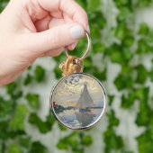 Monet Zeilboot Franse Impressionisme Klassieke Kun Sleutelhanger (Hand)