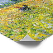 Monet - zonlicht effect onder de Poplars 1887 Poster (Hoek)