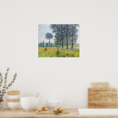 Monet - zonlicht effect onder de Poplars 1887 Poster (Keuken)