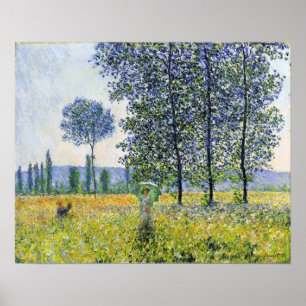 Monet - Zonlicht Effect Onder De Populieren 1887 Poster