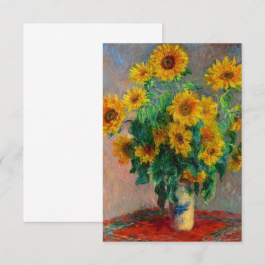Monet-zonnebloemen Aankondiging (Voorkant / Achterkant)