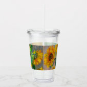 Monet-zonnebloemen Acryl Drinkbeker (Rechts)