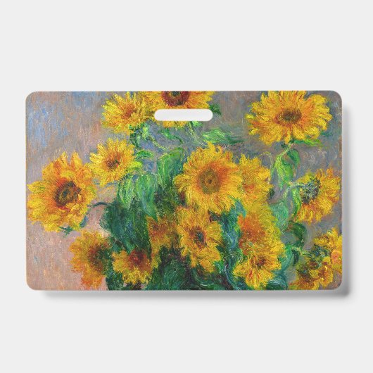 Monet Zonnebloemen Badge (Voorzijde)